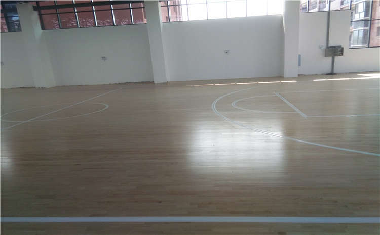 學校籃球館木地板雙層龍骨結構
