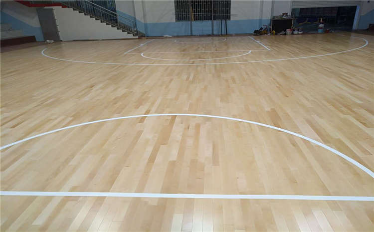 柞木運動籃球地板施工技術方案