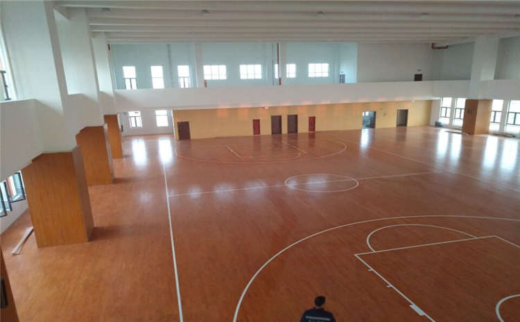 俄勒岡松木地板籃球場雙層龍骨結構